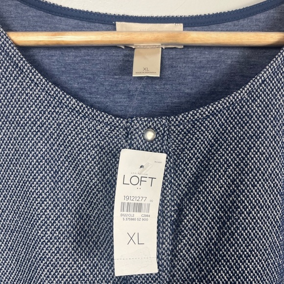 New Ann Taylor Loft Outlet Blue Sleeveless Dress size XL - Picture 2 of 8